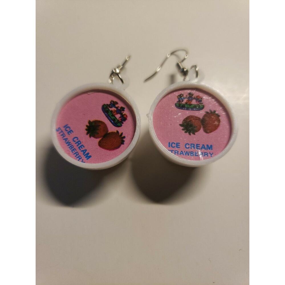 New from Vintage Mini Ice Cream Cups Fun Food Charms Costume Jewelry C1